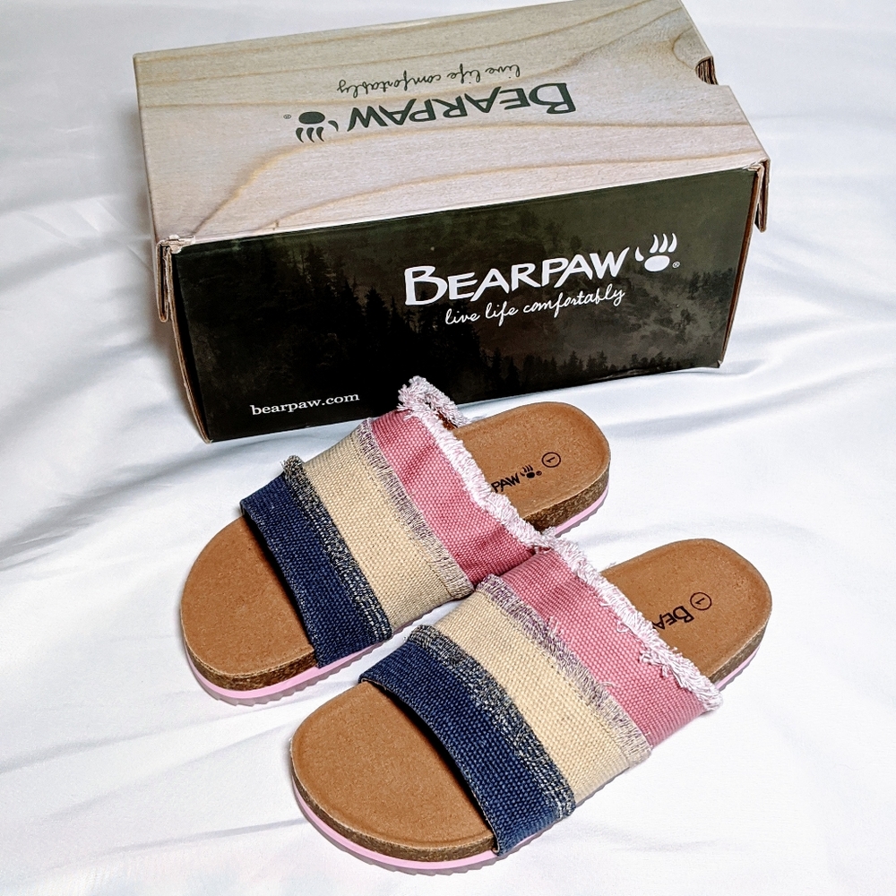 NWT BearPaw Sandals Girls Size 1